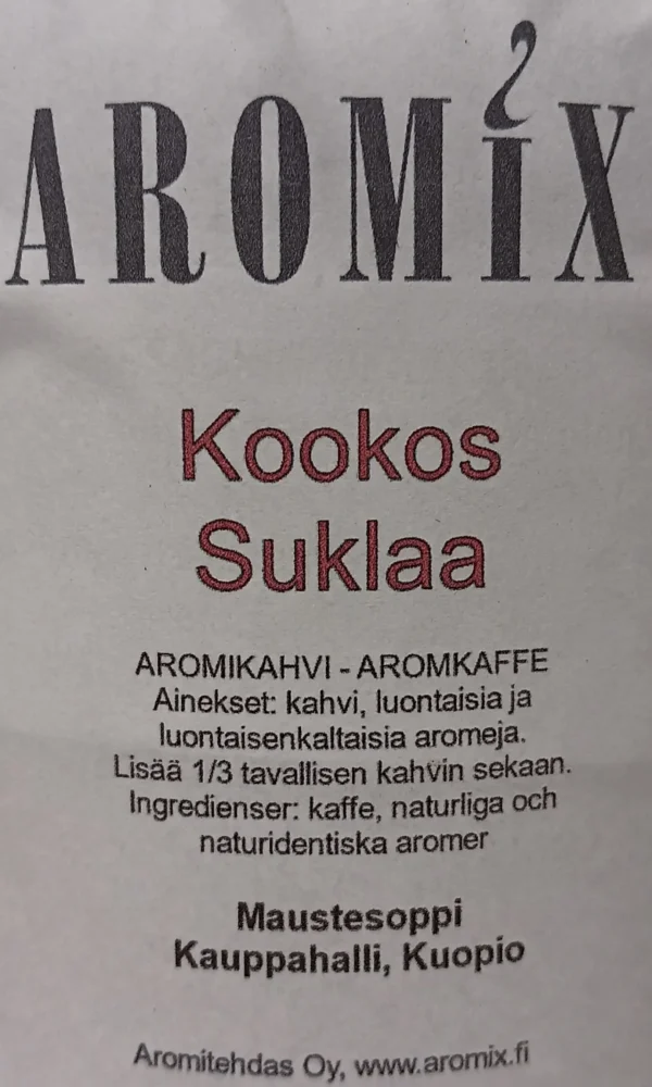 Maustetut | Maustesoppi Kookos Suklaa, kahvi